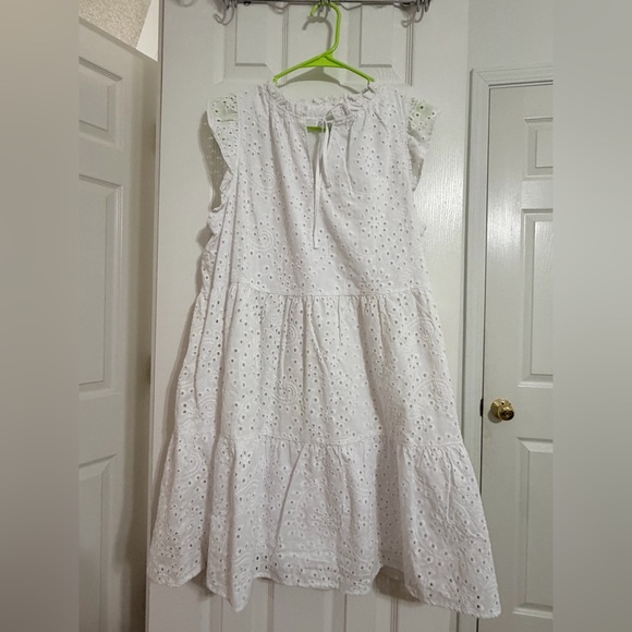 Dresses & Skirts - White Eyelet Tiered ' Dress